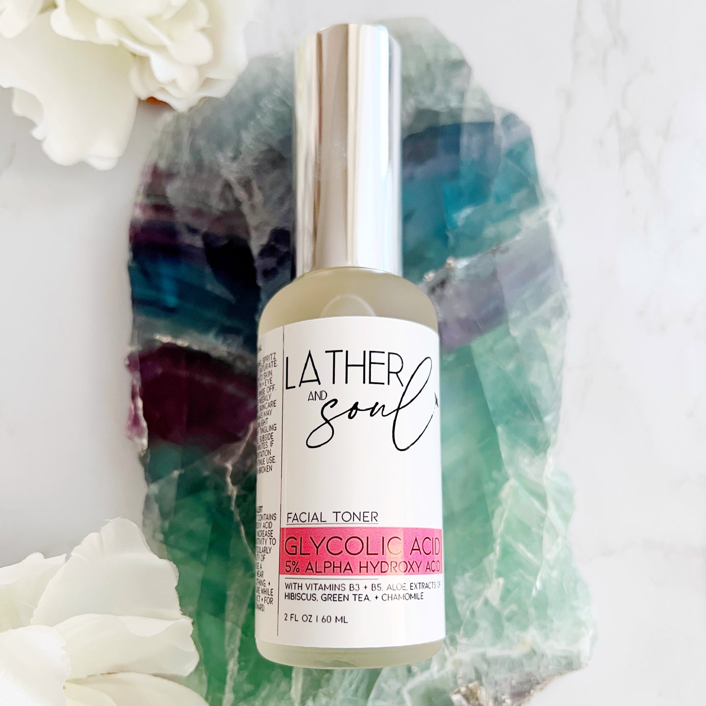 Glycolic Acid Facial Toner for chemical exfoliation by Lather and Soul Skincare