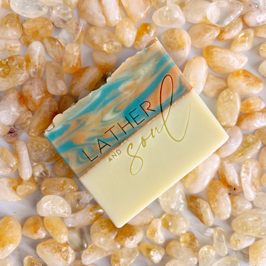 NAMASTE EMPOWERED Crystal Soap | Genuine Citrine