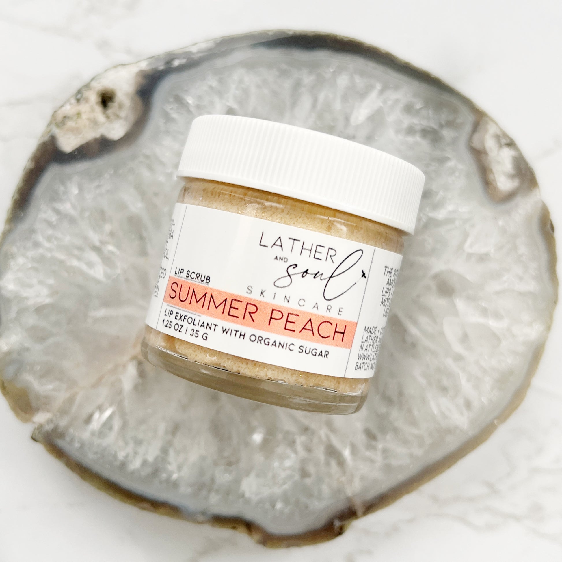 Summer Peach lip scrub for the most smooth and soft lips