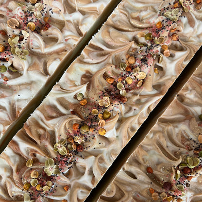 Soap loaves before cutting into bars, handmade in Massachusetts