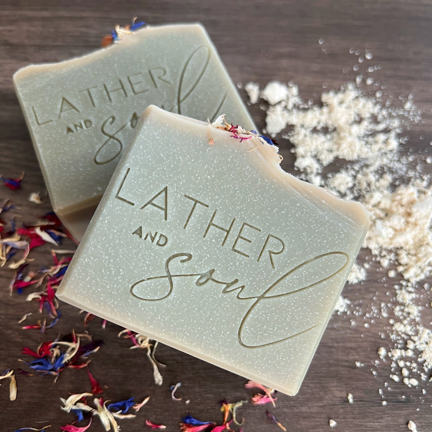 Unscented natural soap with soothing colloidal oatmeal from Lather + Soul