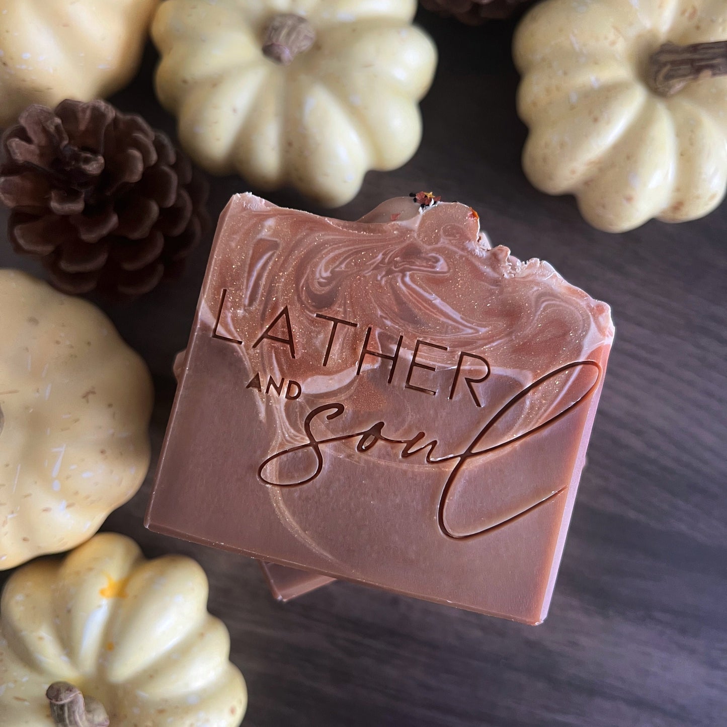 Best selling fall inspired soap from Lather and Soul, made with organic ingredients