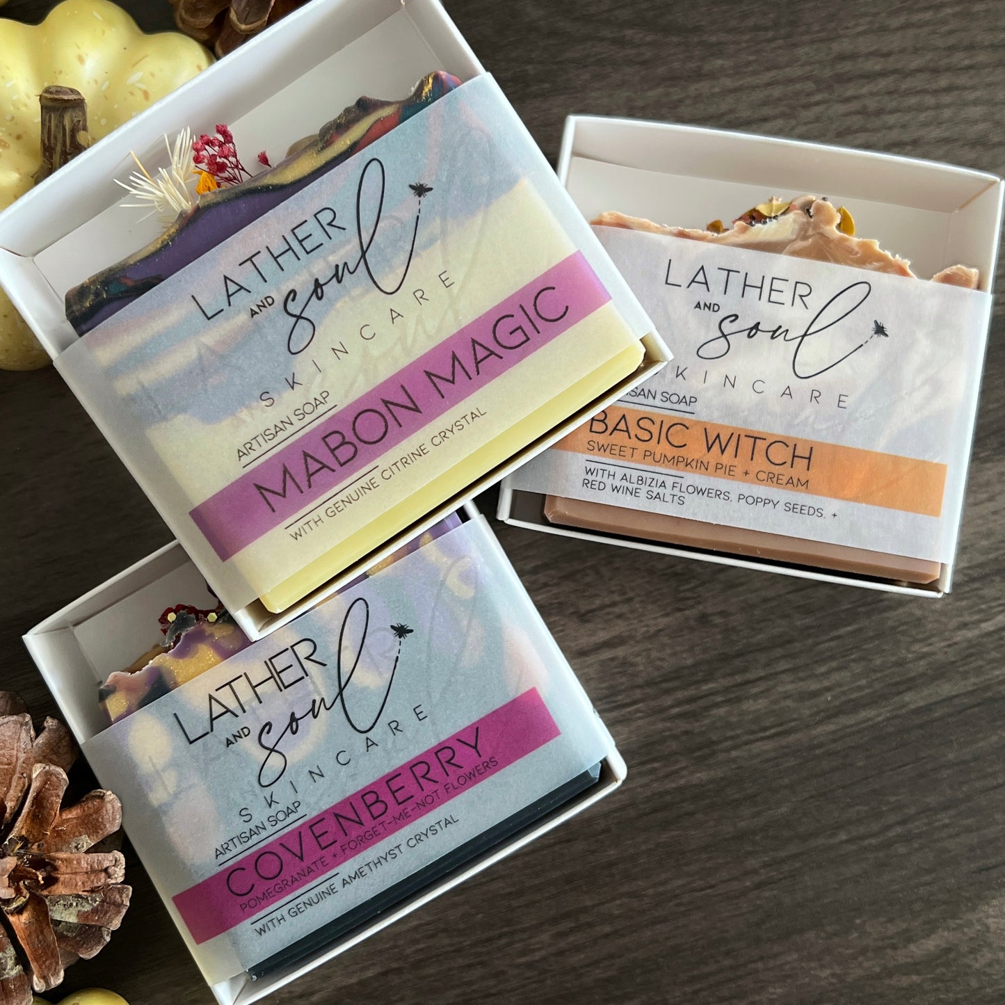 Fall inspired artisan soaps from Lather and Soul