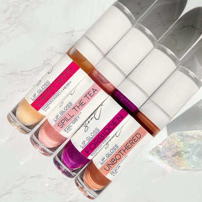 New sheer lip glosses from Lather and Soul, non-sticky and nourishing